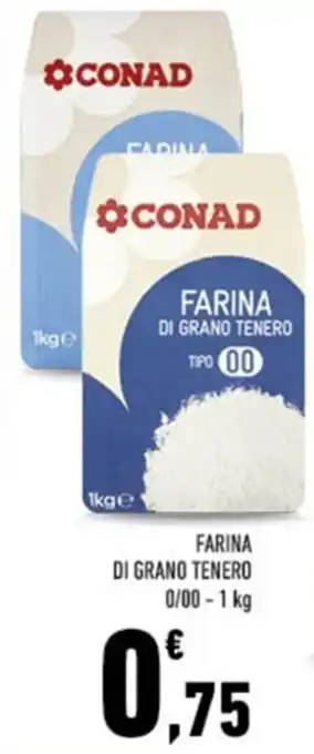 Conad FARINA DI GRANO TENERO TIPO 0/00 - 1 kg offerta