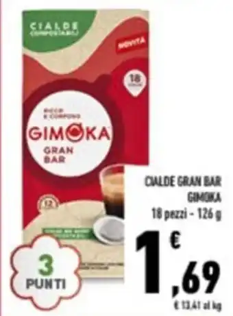 Conad CALDE GRAN BAR GIMOKA 18 pezzi - 126 g offerta