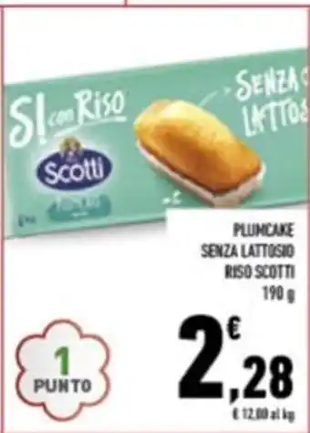 Conad PLUMCAKE SENZA LATTOSIO RISO SCOTTI 190 g offerta