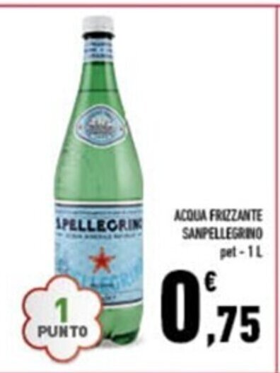 Conad ACQUA FRIZZANTE SANPELLEGRINO pet - 1 L offerta