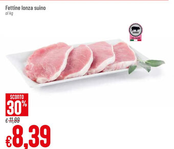 Fettine lonza suino al kg