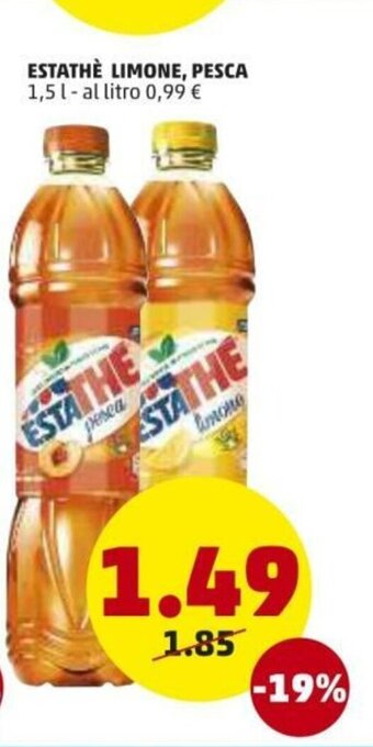 PENNY Estathé Limone, Pesca 1.5l offerta