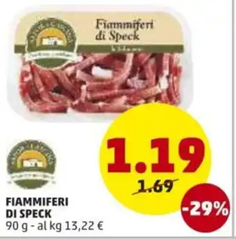 PENNY Fiammiferi di Speck 90g offerta