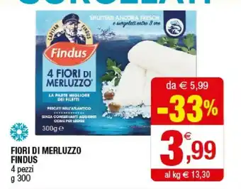 Iperal Findus 4 Fiori Di Merluzzo 300 G(ml) offerta