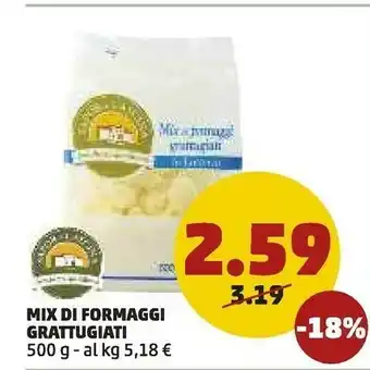 PENNY Mix Di Formaggi Grattugiati offerta