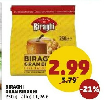PENNY Biraghi Gran 100% Latte Italiano Grattugiato Fresco 250 G(ml) offerta