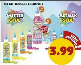 PENNY Set Glitter Glue Creativity offerta