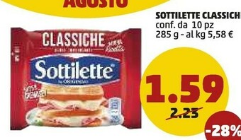 PENNY Mondelez Sottilette Le Originali Classiche 285 G(ml) offerta