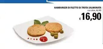 Hamburger Di Filetto Di Trota Salmonata Con Olive