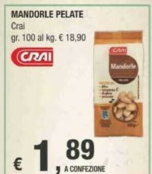 Crai Crai Mandorle Pelate offerta