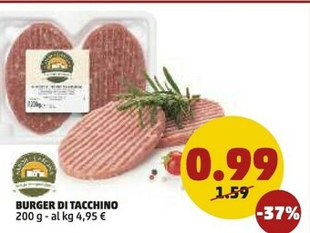 PENNY Burger Di Tacchino offerta