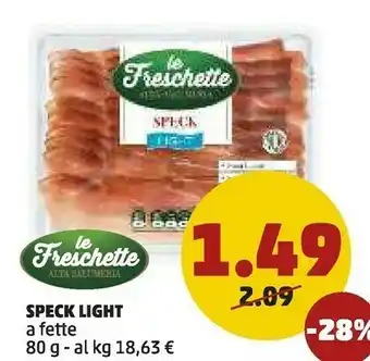 PENNY Le freschette Speck Light A Fette offerta