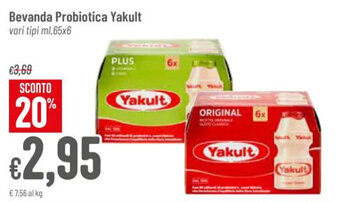 Pan Bevanda Probiotica Yakult vari tipi ml.65x6 offerta