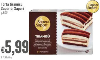 Torta tiramisù Saper di Sapori g.500