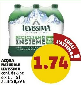 PENNY Levissima Acqua Naturale 1000 G(ml) offerta