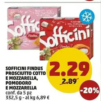 PENNY Findus Sofficini Pomodoro Più Mozzarella 332.5 G(ml) offerta