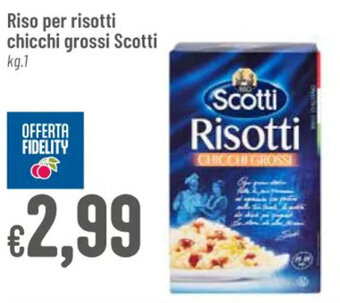 Riso per risotti chicchi grossi Scotti kg.1