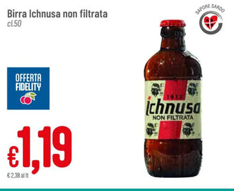 Pan Birra Ichnusa non filtrata cl.50 offerta