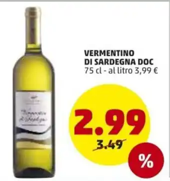 PENNY Vermentino di Sardegna Doc 75cl offerta