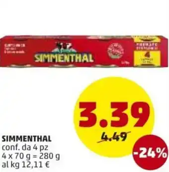 PENNY Simmenthal 70gr x 4 offerta
