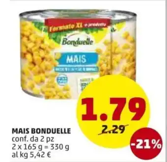 PENNY Mais Bonduelle 2 pz 165gx2 offerta
