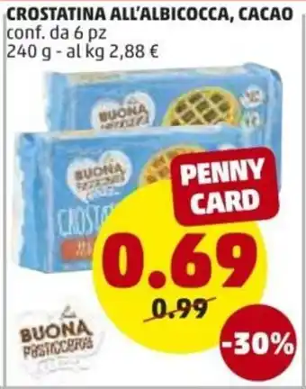 Crostatina All'Albicocca, Cacao 6pz 240g