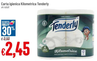 Carta igienica Kilometrica Tenderly x4 rotoli