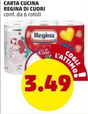 PENNY Regina di Cuori Carta Cucina 6 rotoli offerta