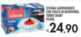 SISTEMA LAVAPAVIMENTI CON FIOCCO IN MICROFIBRA TURBO SMART VILEDA