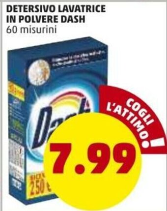 PENNY Dash Detersivo Lavatrice in Polvere 60 misurini offerta