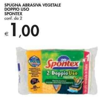 Bennet SPUGNA ABRASIVA VEGETALE DOPPIO USO SPONTEX conf. da 2 offerta