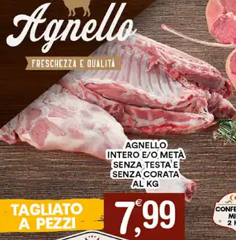 Gecop Agnello Intero E/O Metà Senza Testa e Senza Corata Al kg offerta