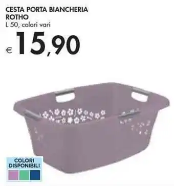 Bennet CESTA PORTA BIANCHERIA ROTHO L 50, colori vari offerta