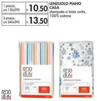 LENZUOLO PIANO CASA 2 piazze, cm 240x290