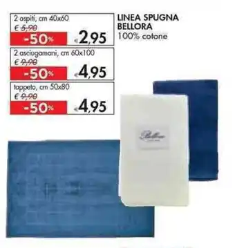 LINEA SPUGNA BELLORA 2 asciugamani, cm 60x100 €9,90