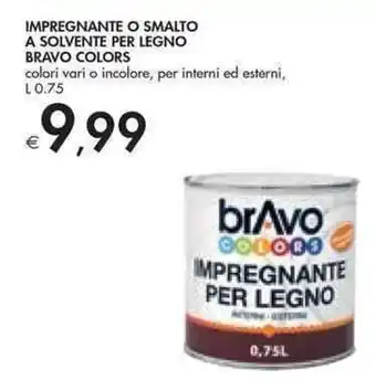 Bennet IMPREGNANTE O SMALTO A SOLVENTE PER LEGNO BRAVO COLORS L 0.75 offerta
