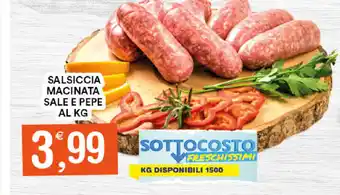 Salsiccia Macinata Sale E Pepe Al kg
