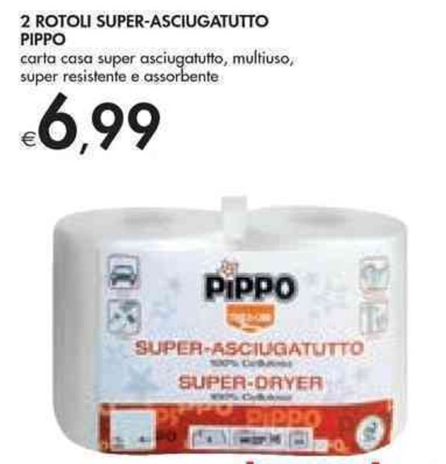 Bennet 2 ROTOLI SUPER-ASCIUGATUTTO PIPPO offerta