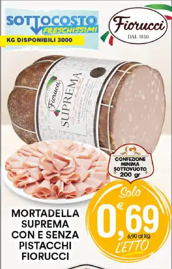 Gecop Fiorucci Mortadella Suprema con e Senza Pistacchi 200gr offerta