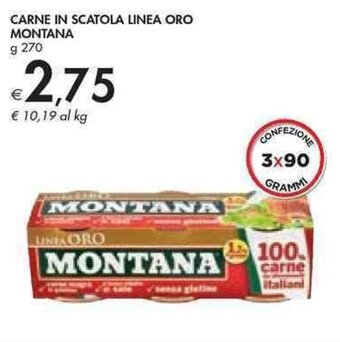 Bennet CARNE IN SCATOLA LINEA ORO MONTANA g 270 offerta
