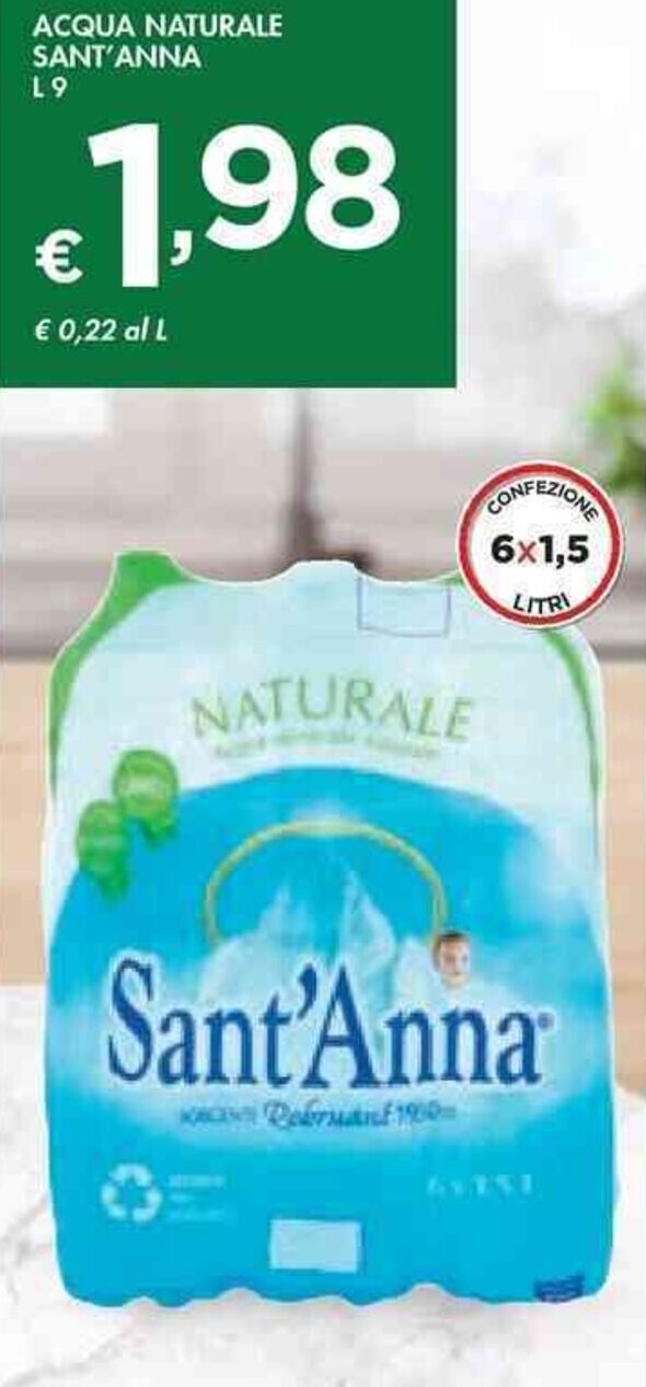 Bennet ACQUA NATURALE SANT'ANNA L9 offerta