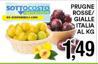 Gecop Prugne Rosse/Gialle Italia al kg offerta