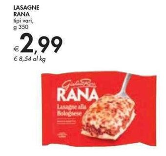 Bennet LASAGNE RANA tipi vari, g 350 offerta