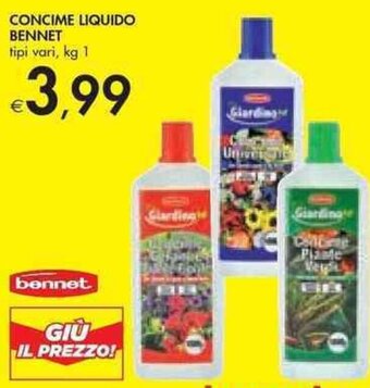 Bennet CONCIME LIQUIDO BENNET tipi vari, kg 1 offerta