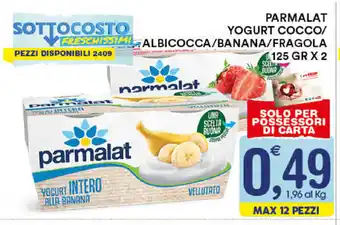 Gecop Parmalat Yogurt Cocco/Albicocca/Banana/Fragola 125gr x 2 offerta