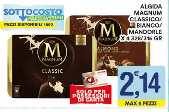 Gecop Algida Magnum Classico/Bianco/Mandorle x 4 328/316gr offerta