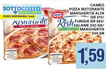 Gecop Cameo Pizza Ristorante Margherita Alta 375gr/Funghi 365gr/Salame 320gr/Margherita 345gr offerta