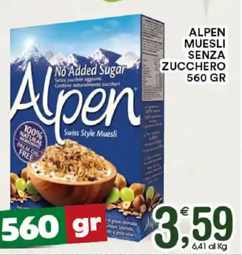 Alpen Muesli Senza Zucchero 560gr