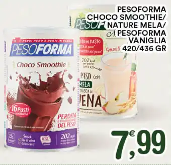 Pesoforma Choco Smoothie/Nature Mela/Pesoforma Vaniglia 420/436gr