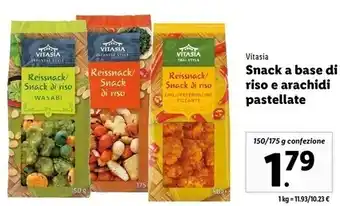 Vitasia snack a base di riso e arachidi pastellate